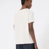 T-shirt i satin, naturvit T-shirt i satin, naturvit