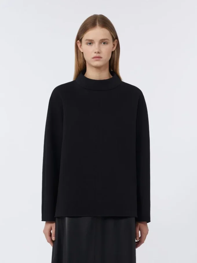 T-shirt i scuba-jersey, svart