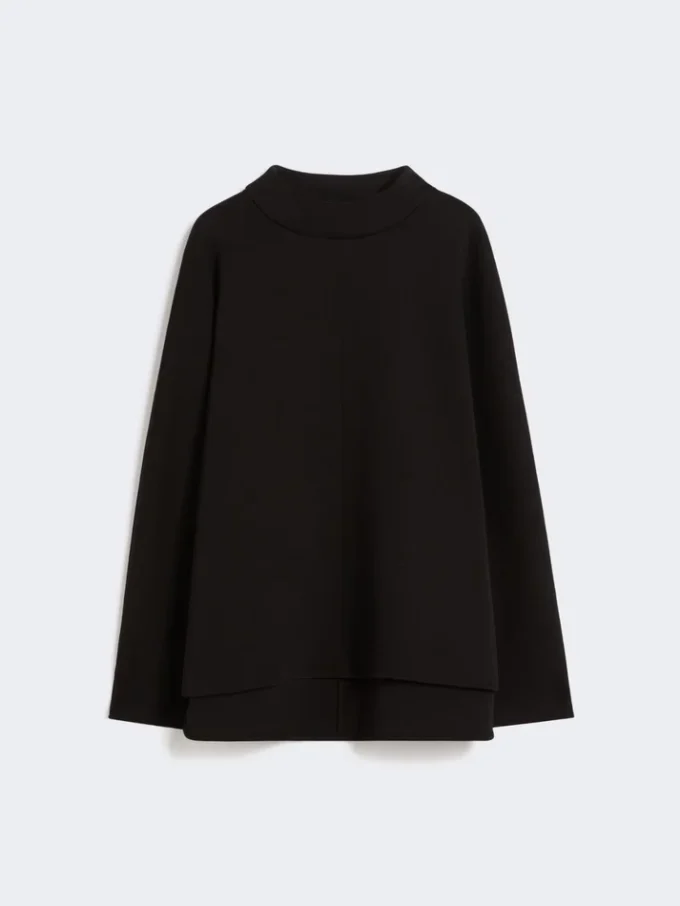 T-shirt i scuba-jersey, svart