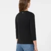 T-shirt i stretchbomull, svart T-shirt i stretchbomull, svart
