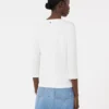 T-shirt i stretchbomull, vit T-shirt i stretchbomull, vit