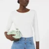 T-shirt i stretchbomull, vit T-shirt i stretchbomull, vit