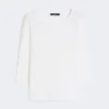 T-shirt i stretchbomull, vit T-shirt i stretchbomull, vit