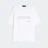 T-shirt i tryckt bomull, optiskt vit T-shirt i tryckt bomull, optiskt vit