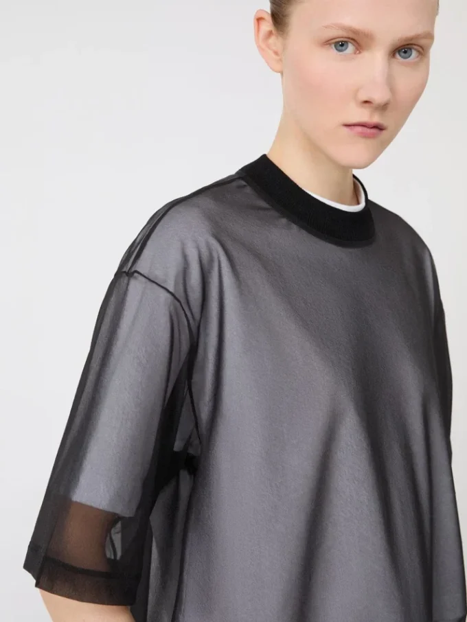 T-shirt med bomullsöverdrag, optiskt vit T-shirt med bomullsöverdrag, optiskt vit