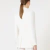 Tajt sittande blazer i ullkrepp, vit Tajt sittande blazer i ullkrepp, vit