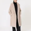 Teddy Bear Icon Coat i alpacka och ull, beige