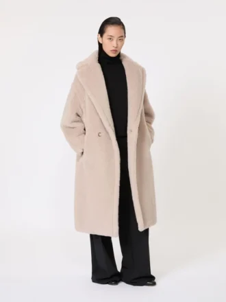 Teddy Bear Icon Coat i alpacka och ull, beige