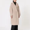Teddy Bear Icon Coat i alpacka och ull, beige