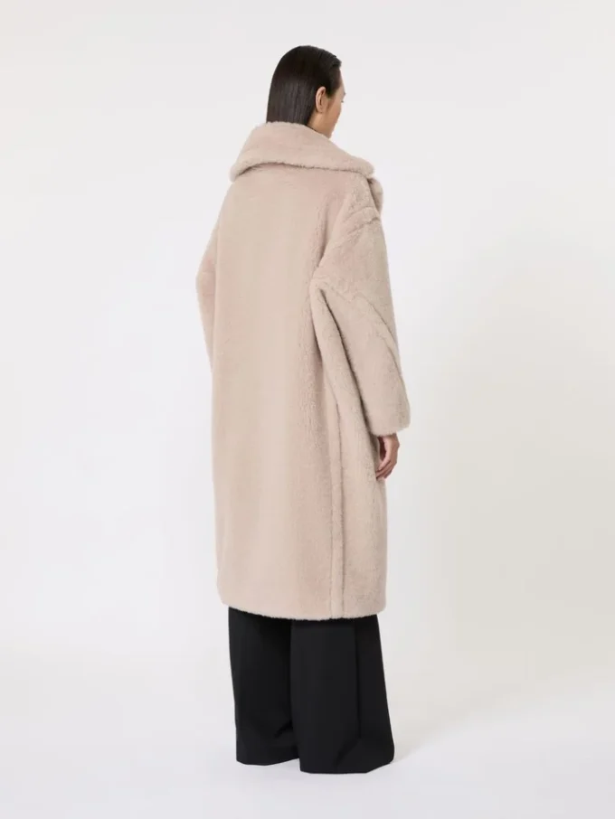 Teddy Bear Icon Coat i alpacka och ull, beige