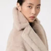 Teddy Bear Icon Coat i alpacka och ull, beige