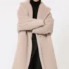 Teddy Bear Icon Coat i alpacka och ull, beige