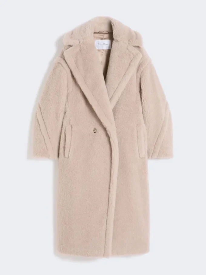 Teddy Bear Icon Coat i alpacka och ull, beige