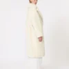 Teddy Bear Icon Coat i alpacka och ull, vit