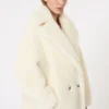 Teddy Bear Icon Coat i alpacka och ull, vit