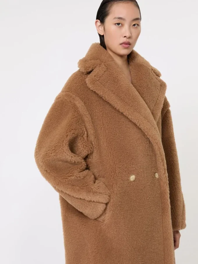 Teddy Bear Icon Coat, kamel