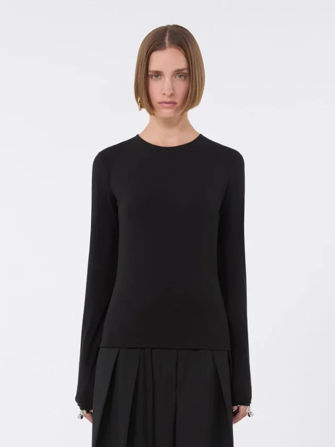 Tight jersey-t-shirt, svart Tight jersey-t-shirt, svart