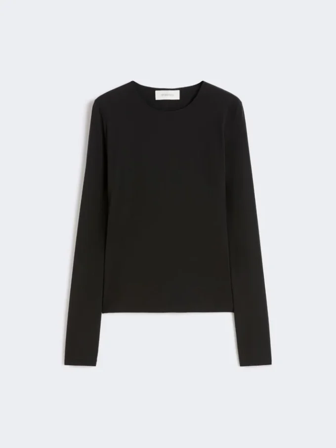 Tight jersey-t-shirt, svart Tight jersey-t-shirt, svart