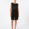 Top i poplin och makramespets, svart Top i poplin och makramespets, svart