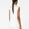 Top i silkesatin, vit Top i silkesatin, vit