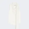 Top i silkesatin, vit Top i silkesatin, vit