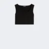 Topp i scuba-jersey, svart Topp i scuba-jersey, svart