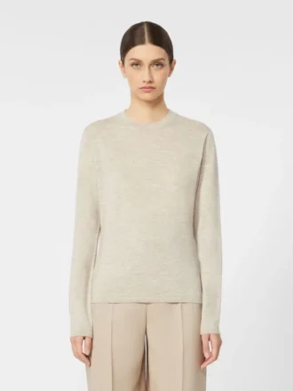 Tröja i kashmirgarn, beige