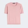 Tröja i siden och bomull, rosa Tröja i siden och bomull, rosa