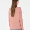 Tröja i silke- och bomullsgarn, rosa Tröja i silke- och bomullsgarn, rosa