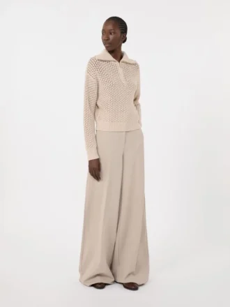 Tröja i ull, kashmir och lurex, albino