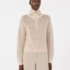 Tröja i ull, kashmir och lurex, albino Tröja i ull, kashmir och lurex, albino