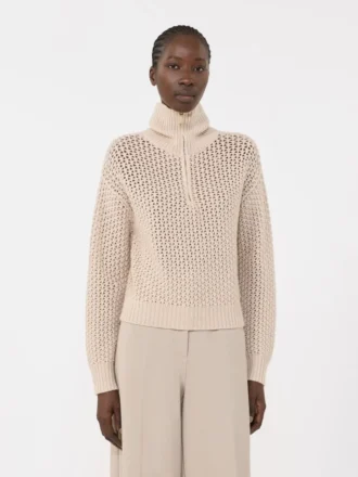 Tröja i ull, kashmir och lurex, albino