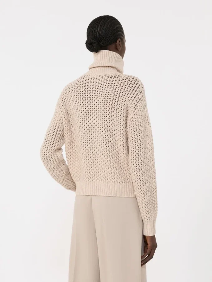 Tröja i ull, kashmir och lurex, albino Tröja i ull, kashmir och lurex, albino
