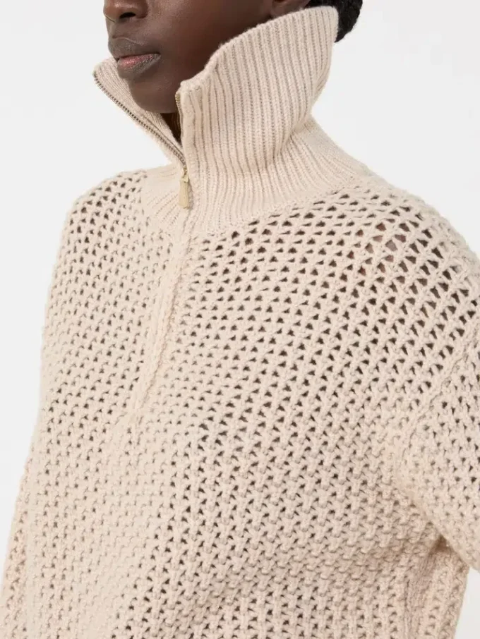 Tröja i ull, kashmir och lurex, albino Tröja i ull, kashmir och lurex, albino