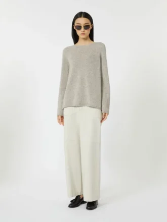 Tröja i ull- och kashmirgarn, beige