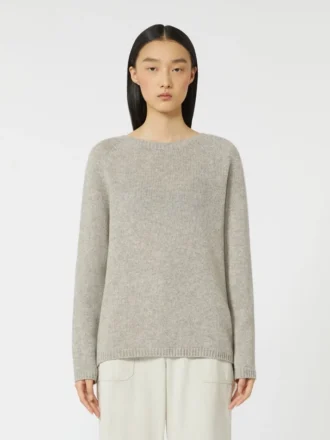 Tröja i ull- och kashmirgarn, beige