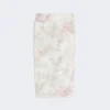 Tryckt pennkjol i organza och gabardin, vit Tryckt pennkjol i organza och gabardin, vit