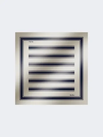 Tryckt silkesfoulard, ultramarin