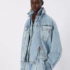 Tvådelad denimjacka, midnattblå Tvådelad denimjacka, midnattblå