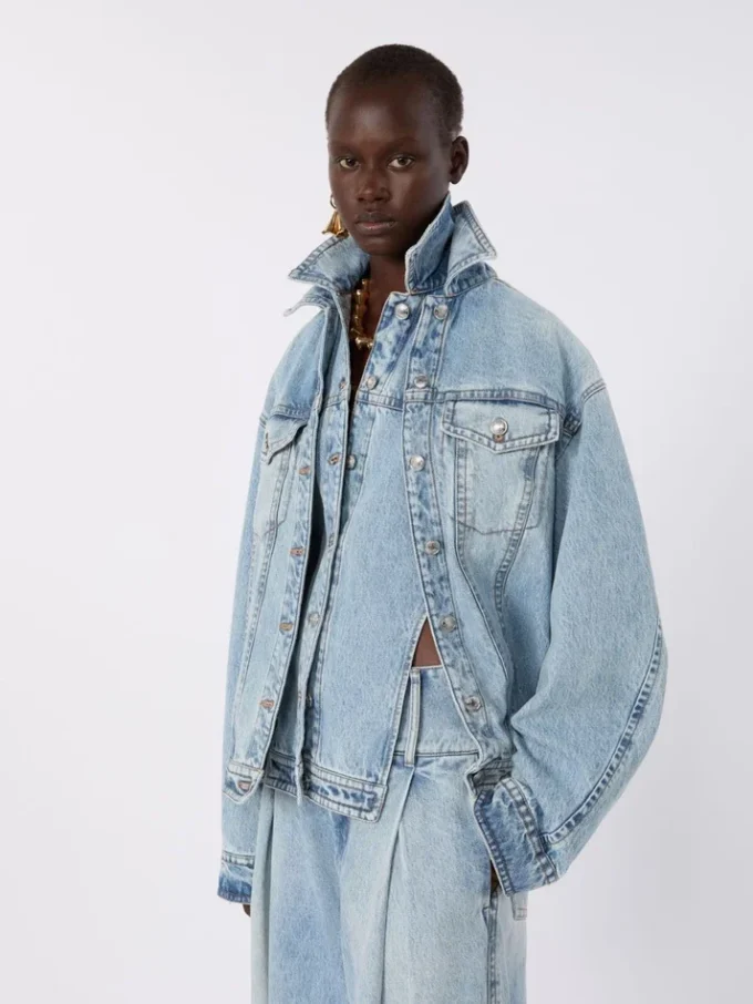 Tvådelad denimjacka, midnattblå Tvådelad denimjacka, midnattblå
