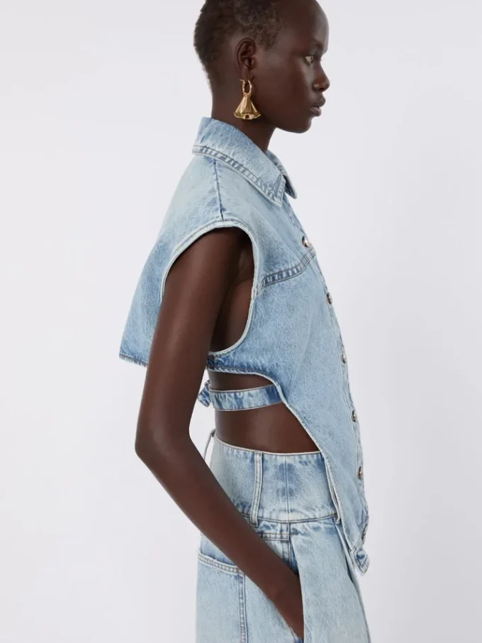 Tvådelad denimjacka, midnattblå Tvådelad denimjacka, midnattblå