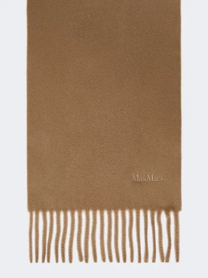 Ullhalsduk med broderi, brun Ullhalsduk med broderi, brun