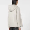 Vadderad, vattenavvisande jacka i canvas med huva, beige Vadderad, vattenavvisande jacka i canvas med huva, beige