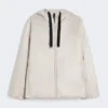 Vadderad, vattenavvisande jacka i canvas med huva, beige Vadderad, vattenavvisande jacka i canvas med huva, beige