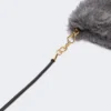 Vantar i ull och teddytyg av alpacka, mellangrå