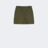 Vattenavvisande minikjol i canvas, khaki Vattenavvisande minikjol i canvas, khaki