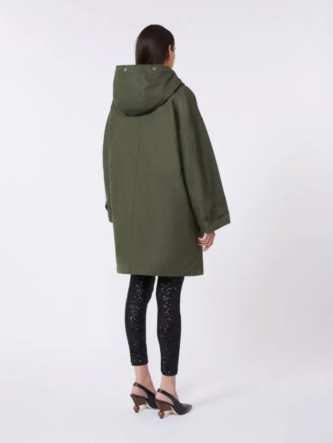 Vattenavvisande parkas i canvas, khaki Vattenavvisande parkas i canvas, khaki