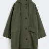Vattenavvisande parkas i canvas, khaki Vattenavvisande parkas i canvas, khaki