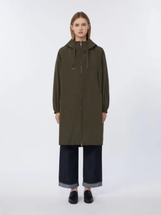 Vattenavvisande parkas i taft, grön