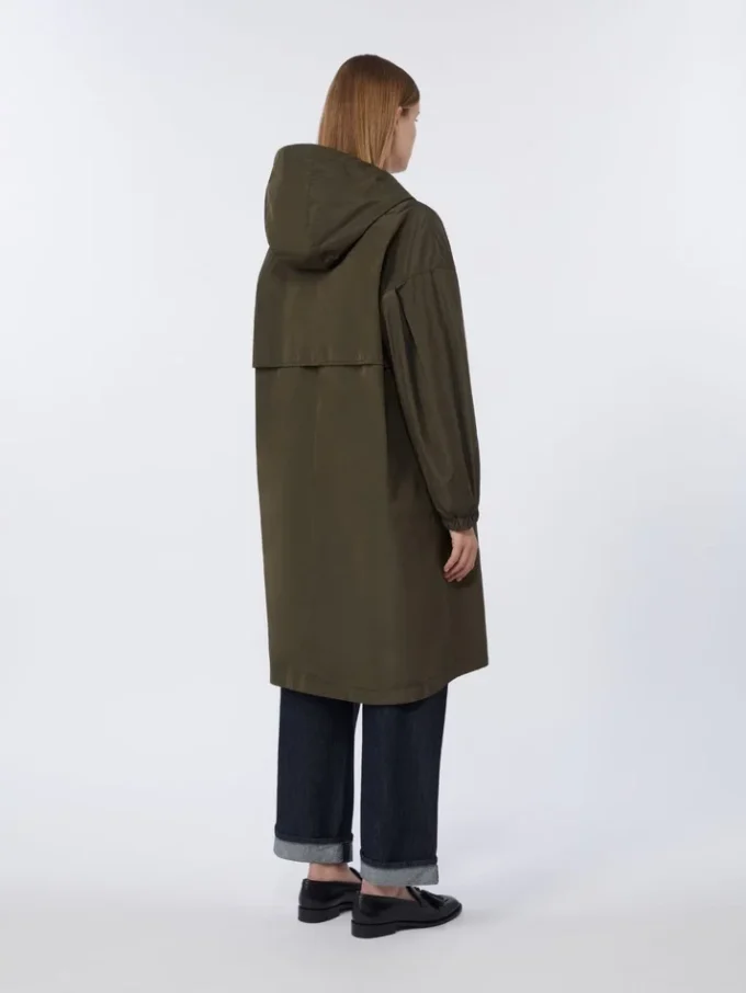 Vattenavvisande parkas i taft, grön Vattenavvisande parkas i taft, grön